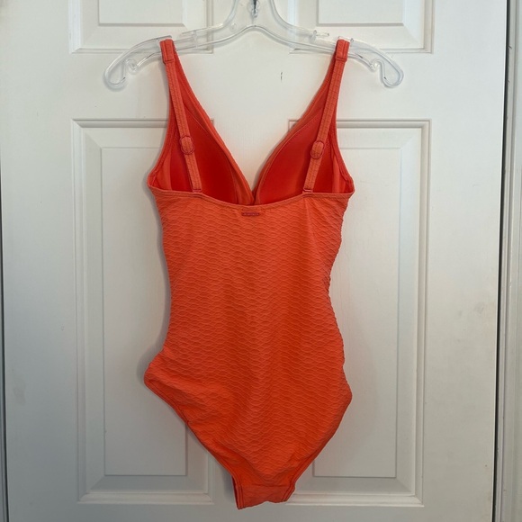 NWT Sea Level Honeycomb Cross Front Multi Fit One Piece 4-6 Tangerine - Picture 7 of 16